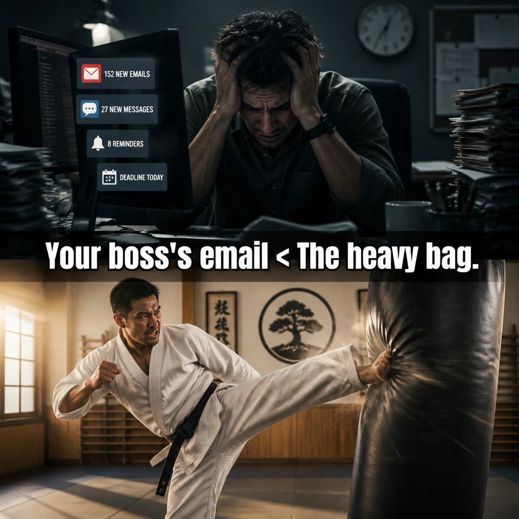 Martial Arts School meme ad example: The Monday Reset