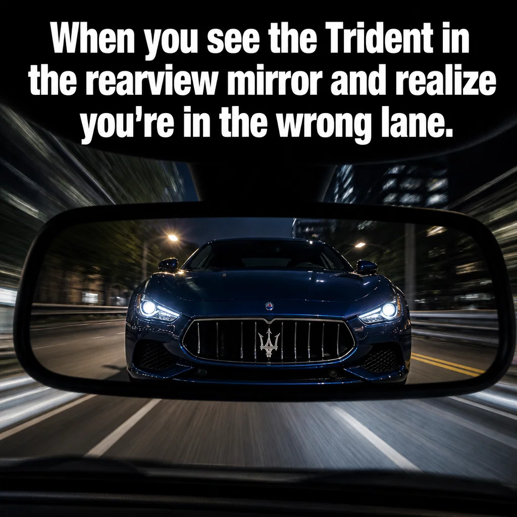 Maserati meme ad example: Trident Warning