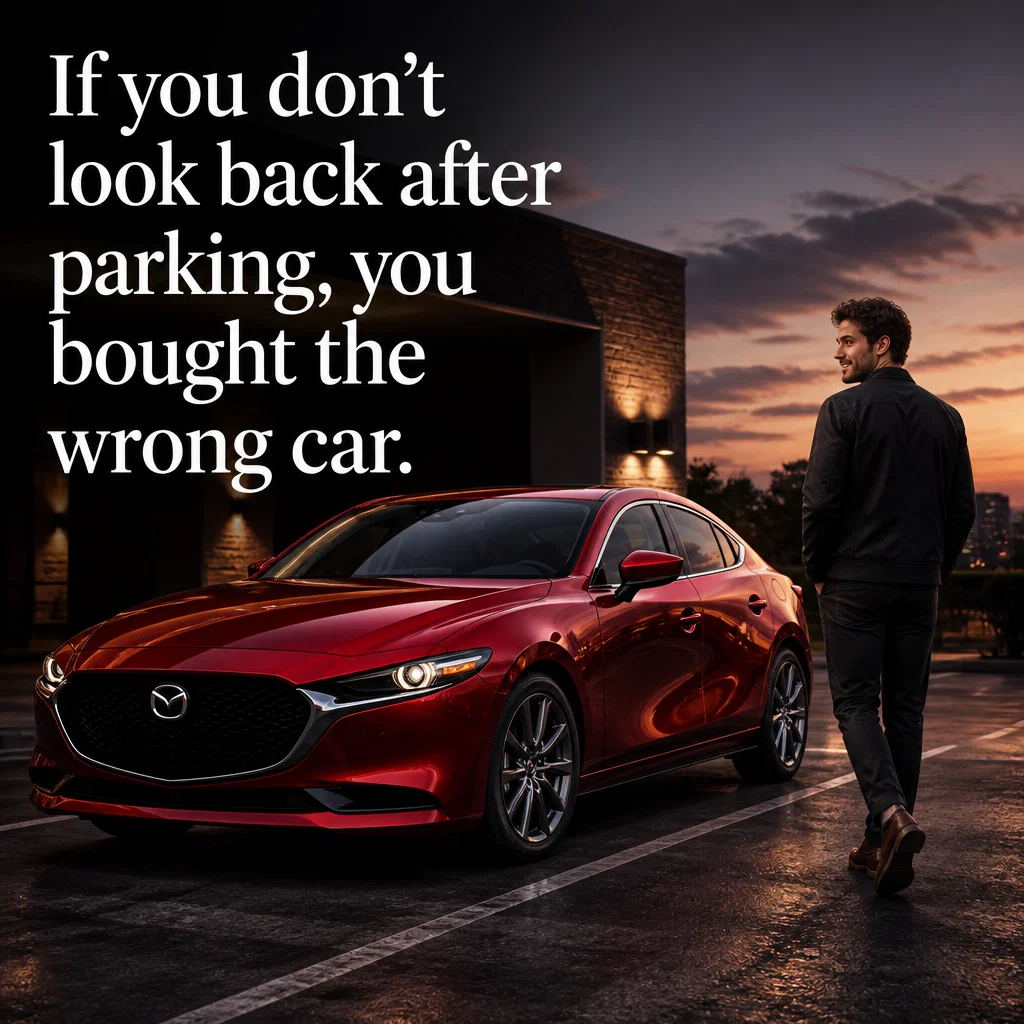 Mazda meme ad example: The Parking Test