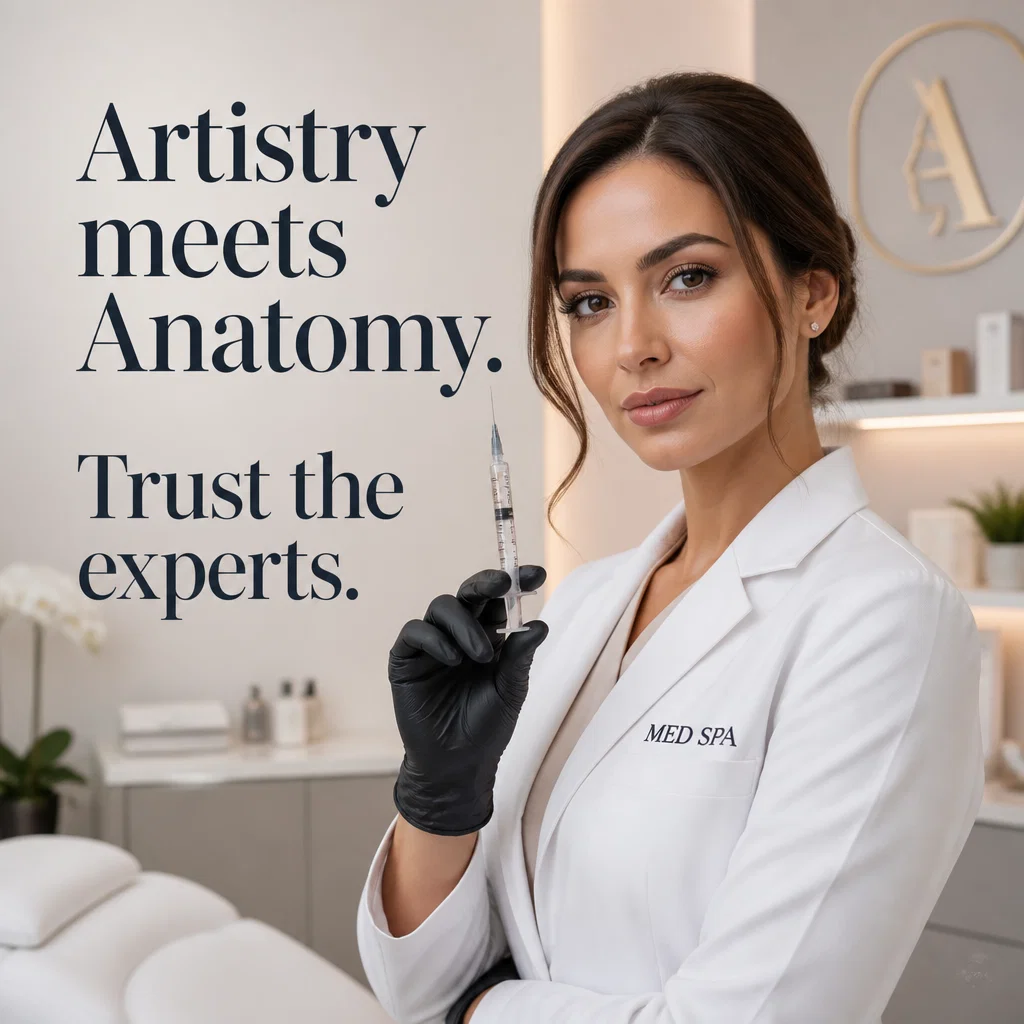 Med Spa ad concept example: The Aesthetic Expert