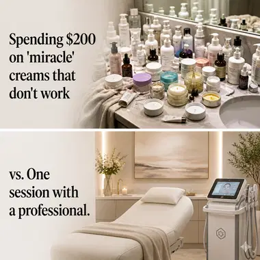 Med Spa meme ad example: The Skincare Math