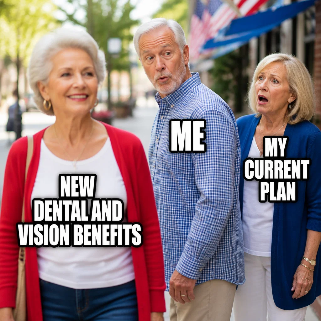Medicare Insurance meme ad example: The Allure of Extra Benefits