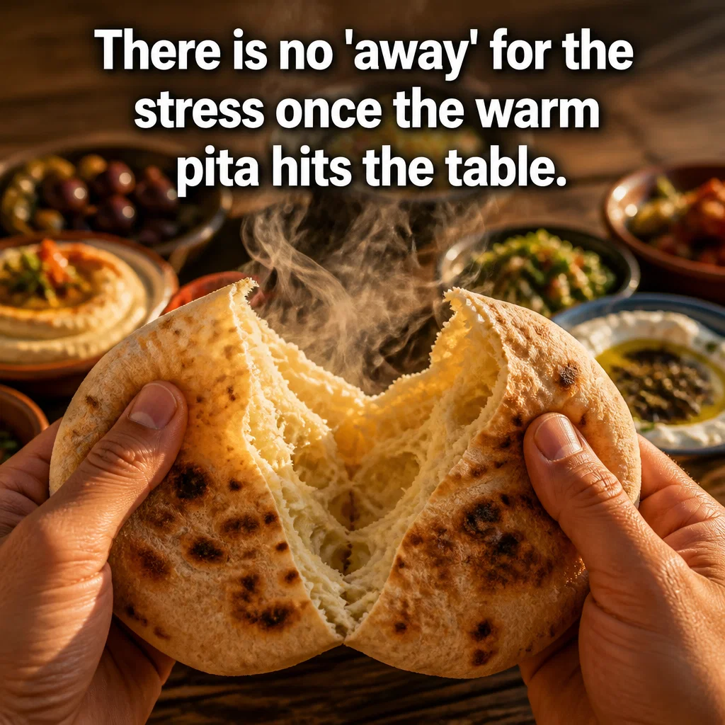Mediterranean Restaurant meme ad example: The Pita Warmth