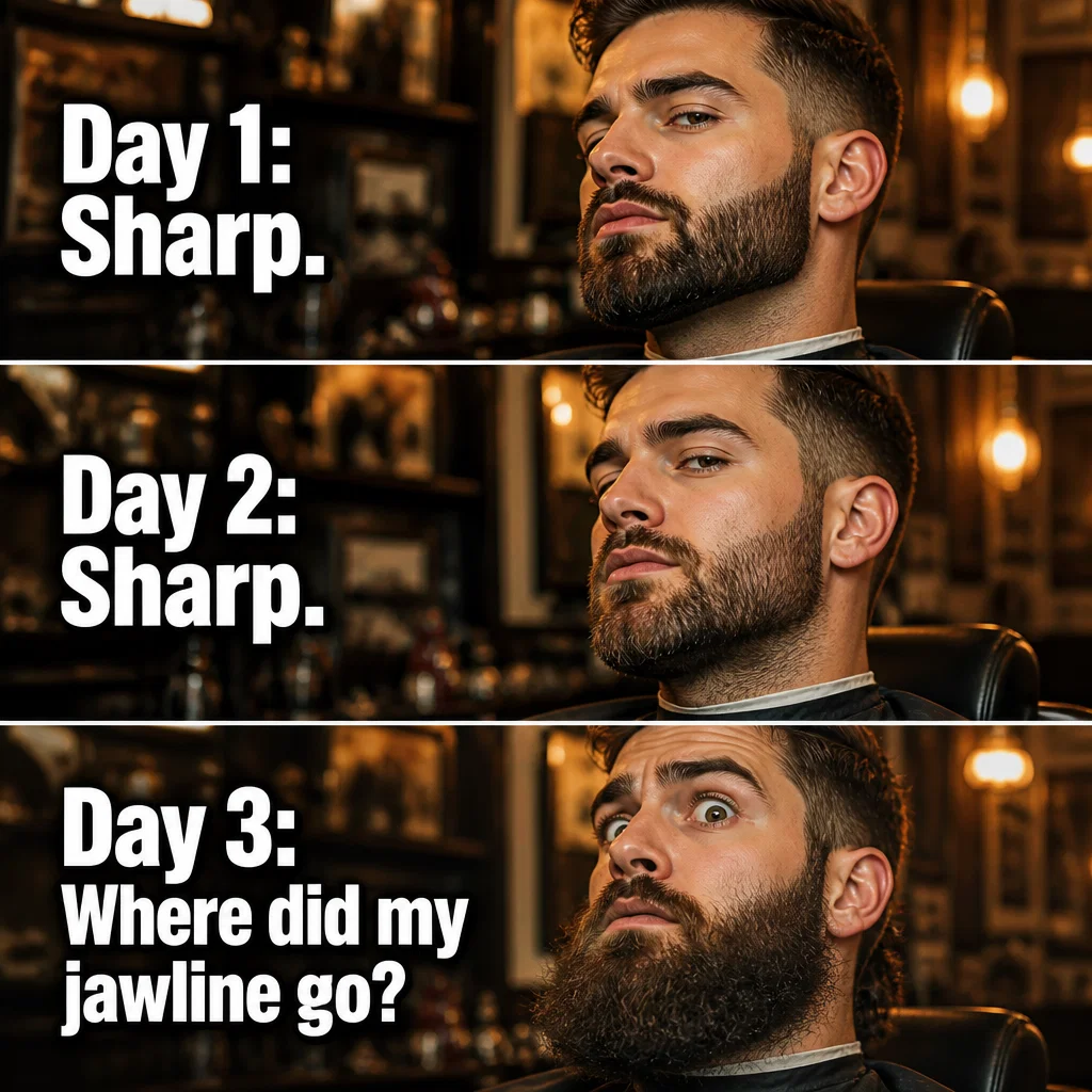 Men's Grooming meme ad example: The Beard Growth Lie