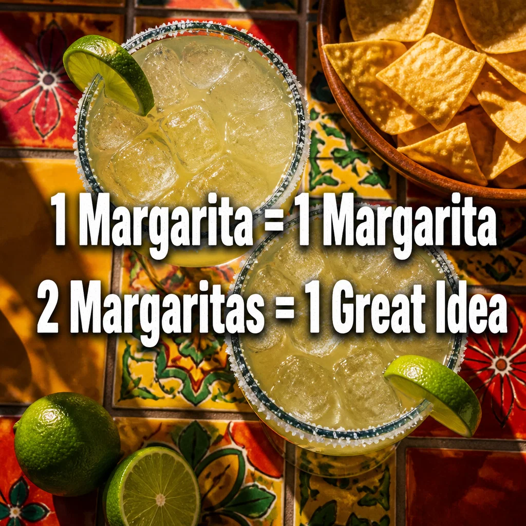 Mexican Restaurant meme ad example: Margarita Math