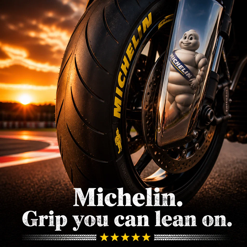 Michelin ad concept example: Motorcycle Canvas