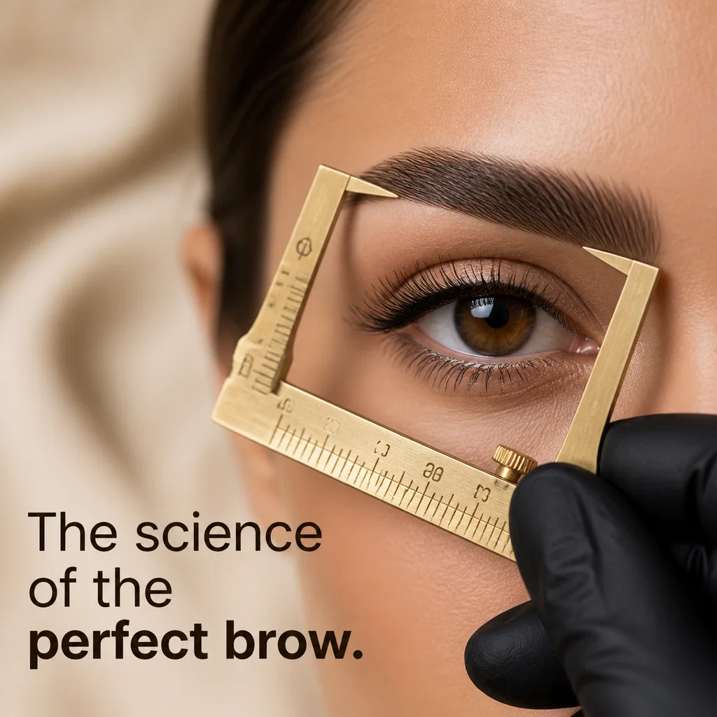 Microblading ad concept example: Golden Ratio Perfection
