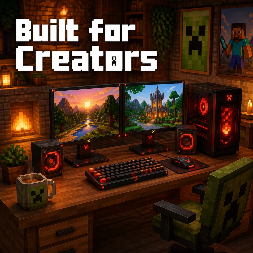 Minecraft ad concept example: The Crafting Desktop