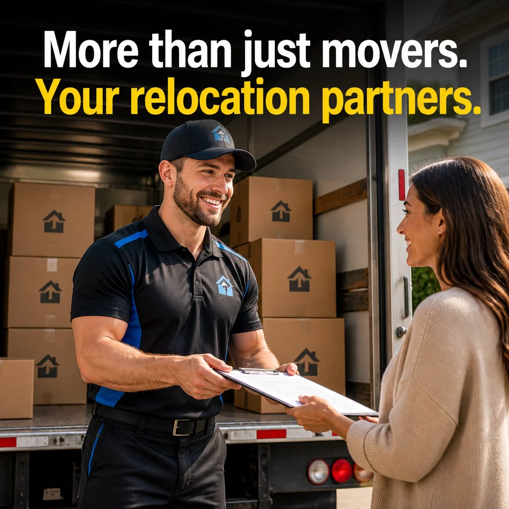 Moving Company ad concept example: The Professional Hand-Off