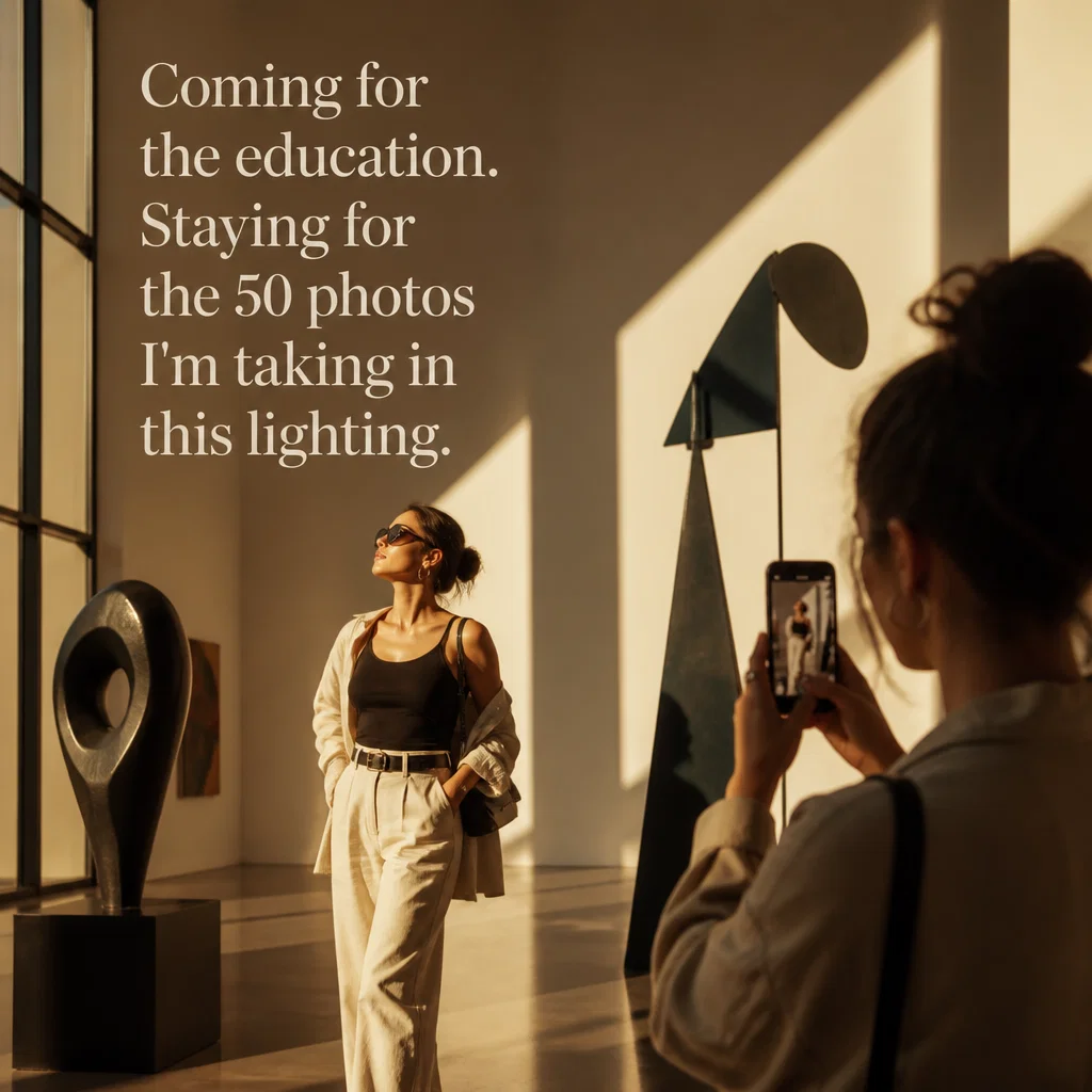 Museum meme ad example: Main Character Energy