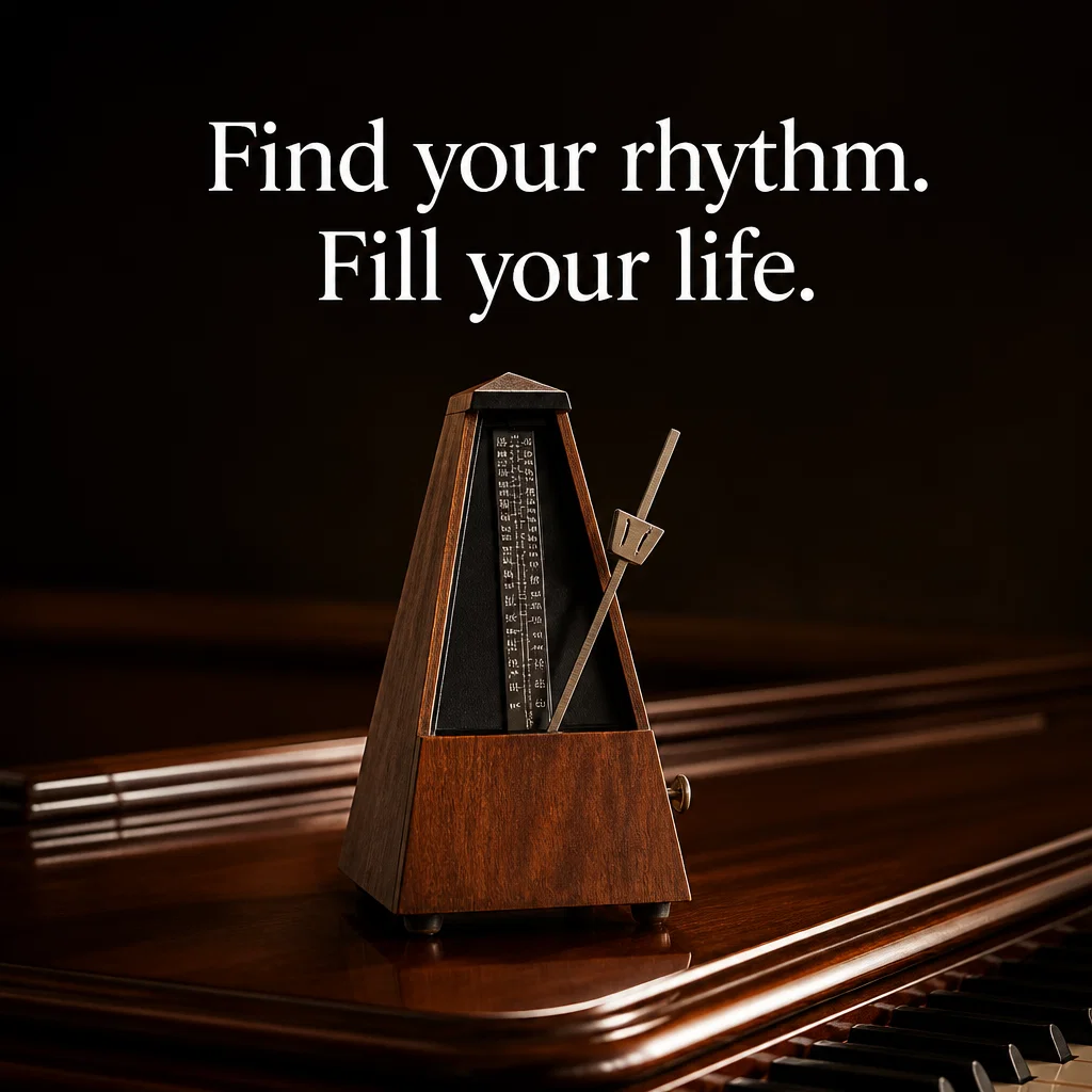 Music Lessons ad concept example: Precision and Rhythm
