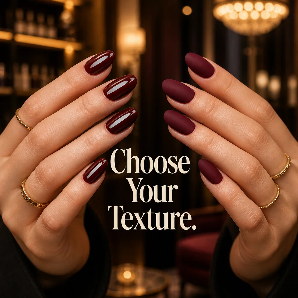 Nail Salon ad concept example: Matte vs Gloss
