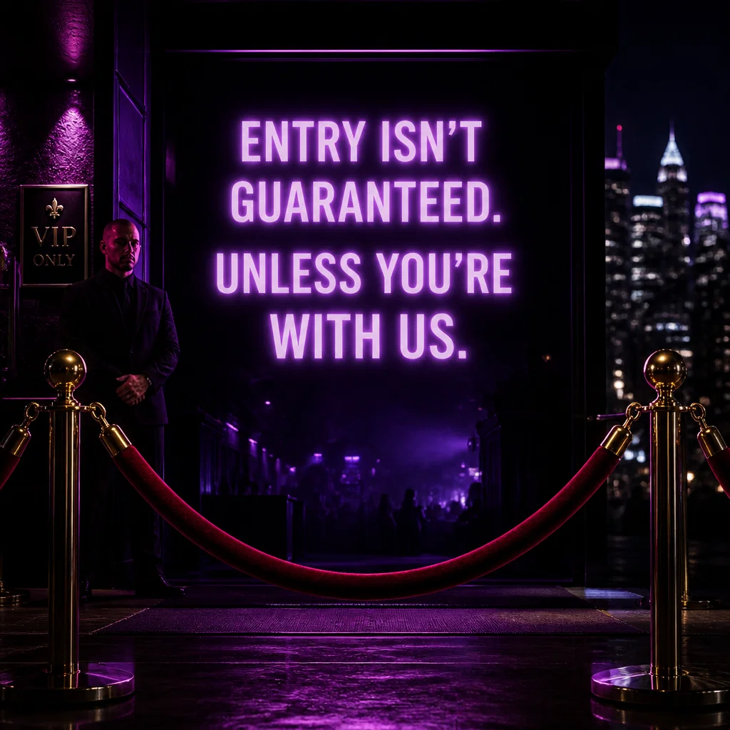 Nightclub ad concept example: Beyond the Rope