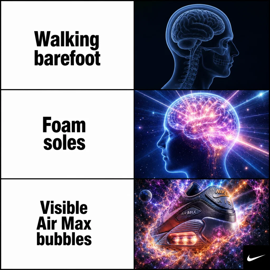 Nike meme example: Evolution of Air