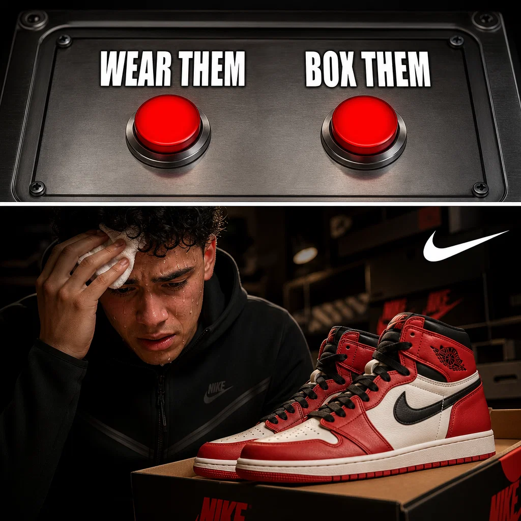 Nike meme example: Sneakerhead Dilemma