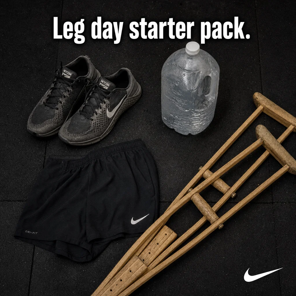 Nike meme example: Gym Bro