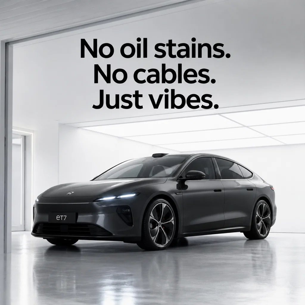 NIO meme ad example: The Clean Garage