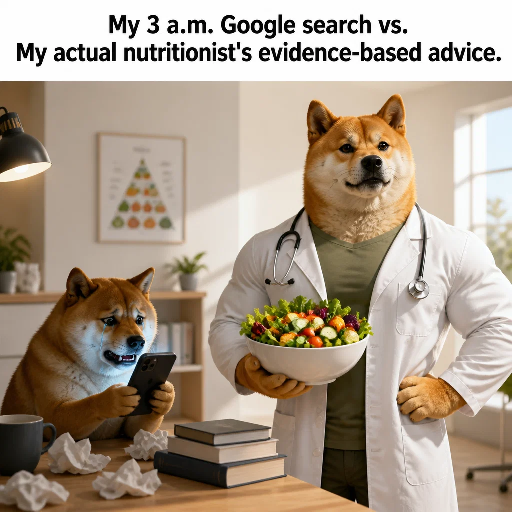 Nutritionist meme ad example: The Google Doctor