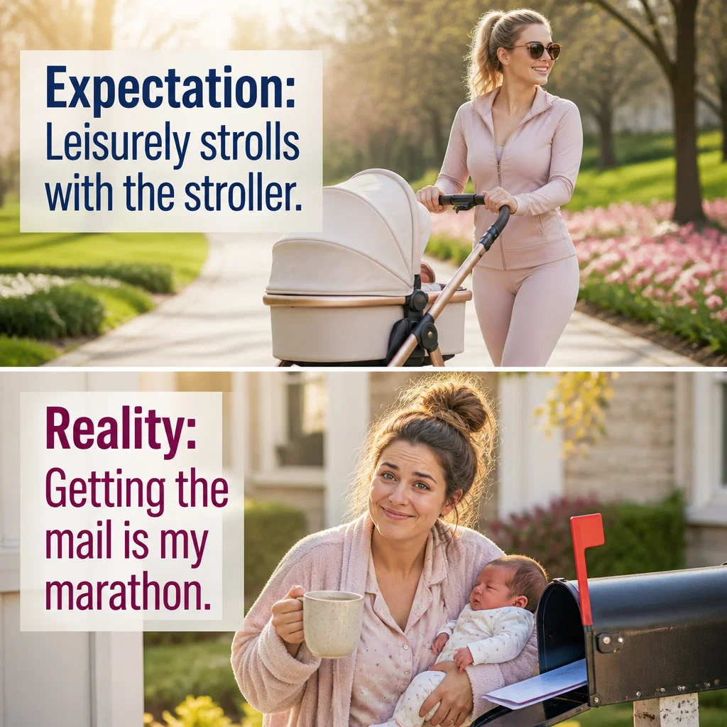 OBGYN meme ad example: Postpartum Reality