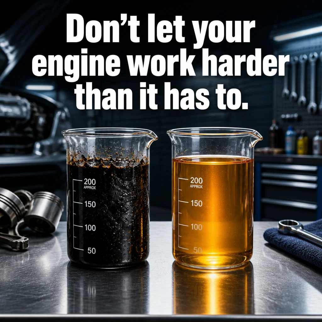 Oil Change ad concept example: Sludge vs. Flow
