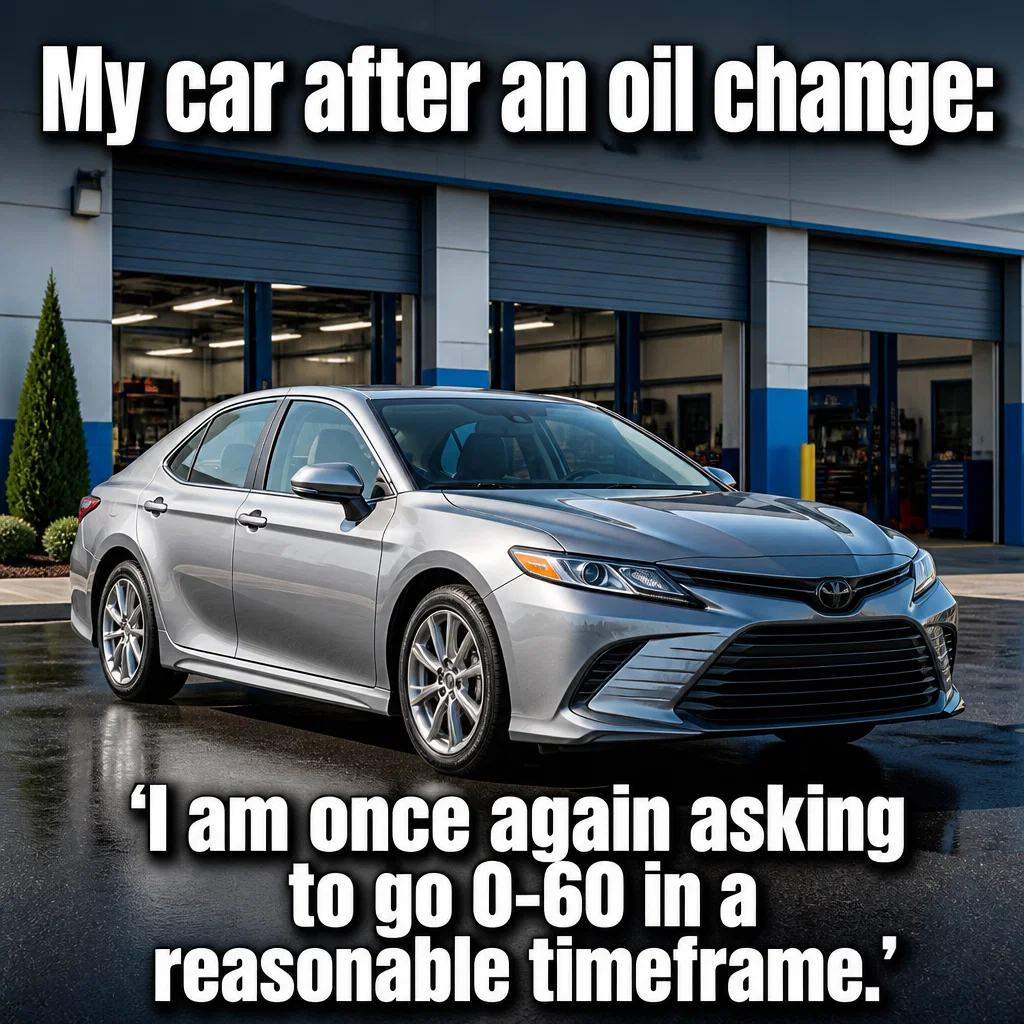 Oil Change meme ad example: The Hidden Secret