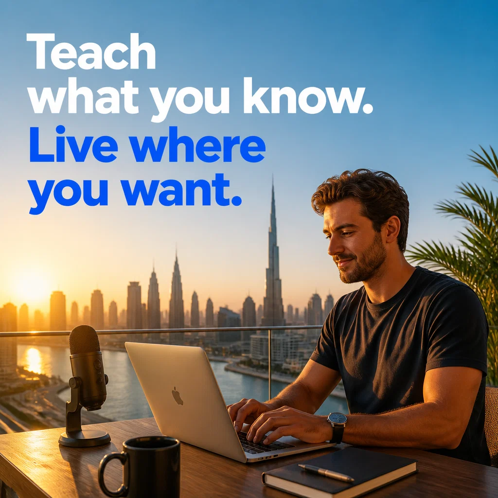 Online Course ad concept example: The Modern Mentor
