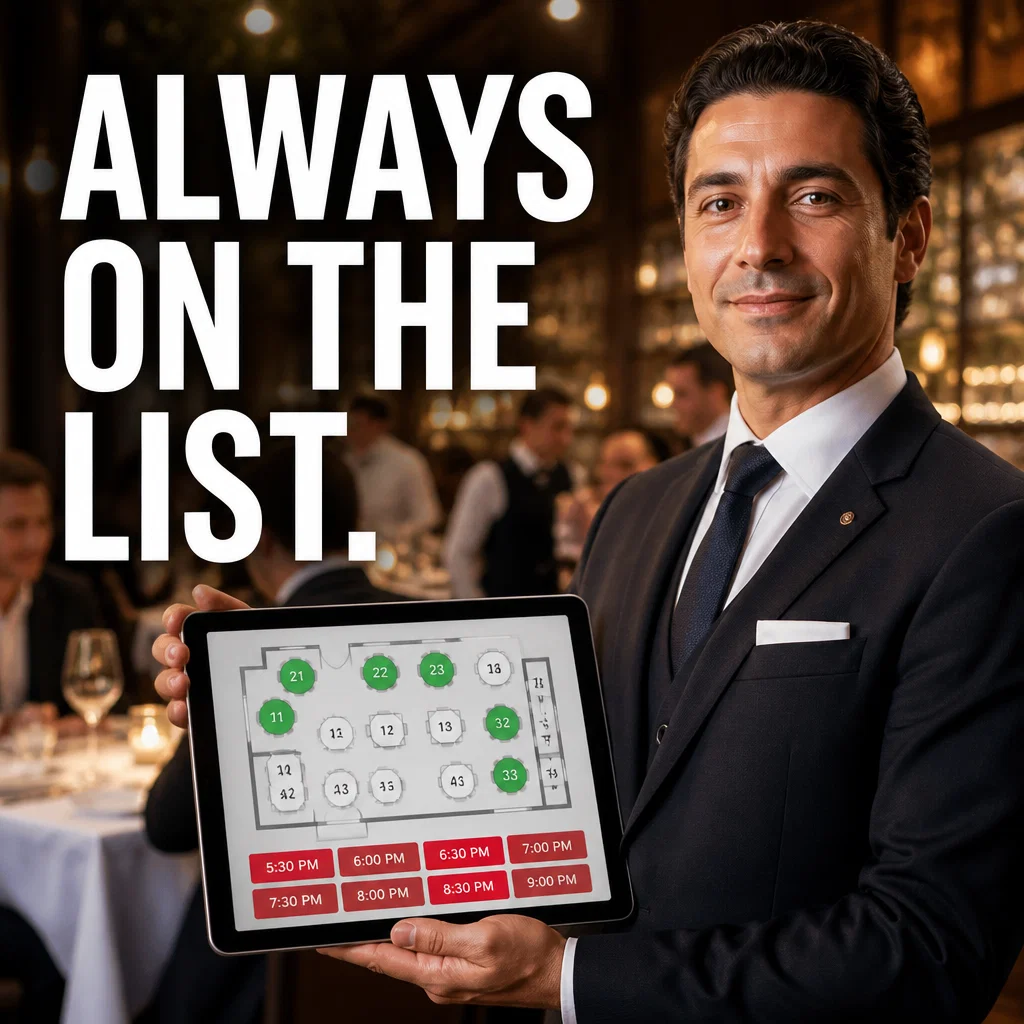 OpenTable ad concept example: The Modern Maître D