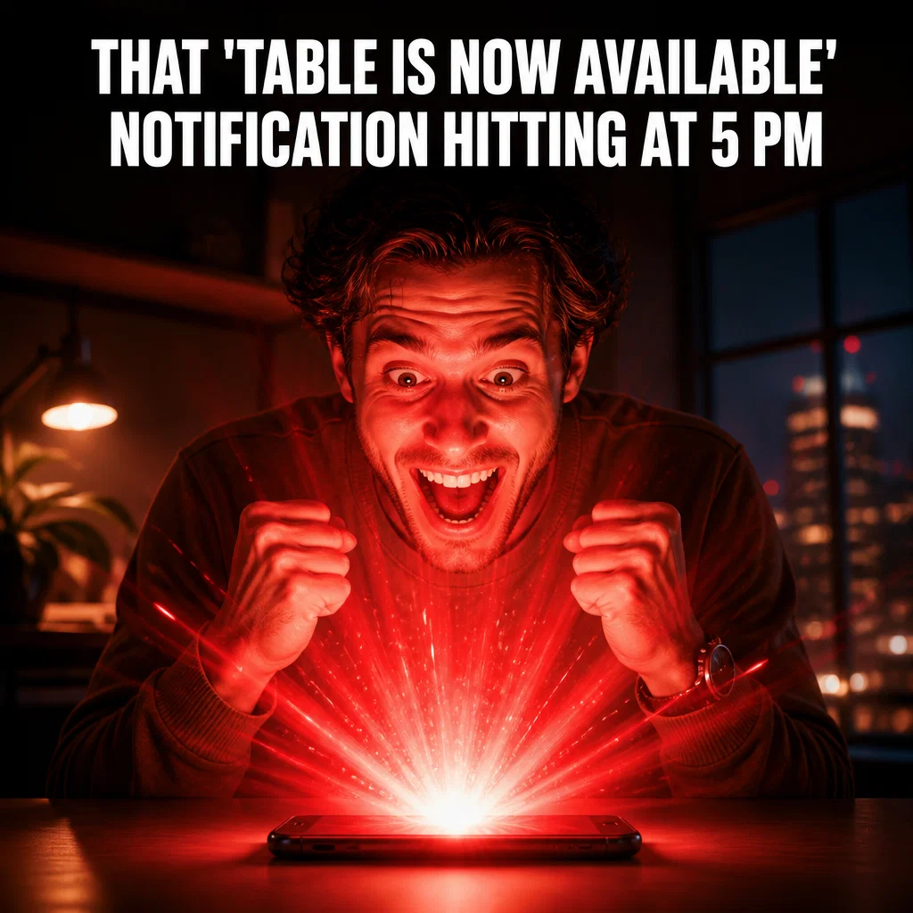 OpenTable meme ad example: Notify Me Magic