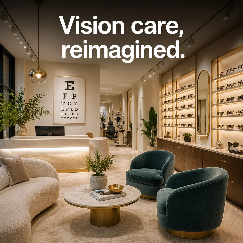 Optometrist ad concept example: The Modern Exam