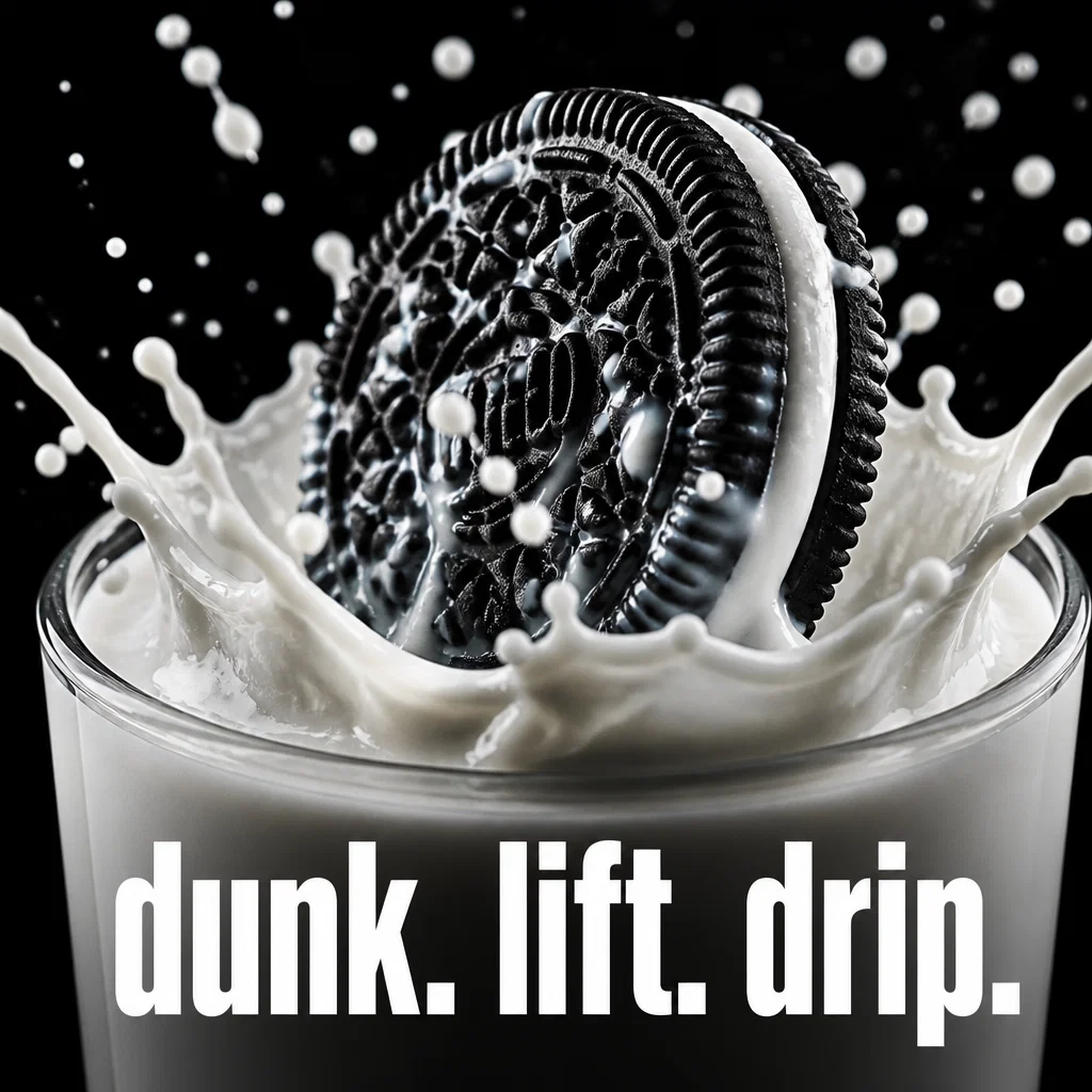 Oreo ad concept example: Milk Crown