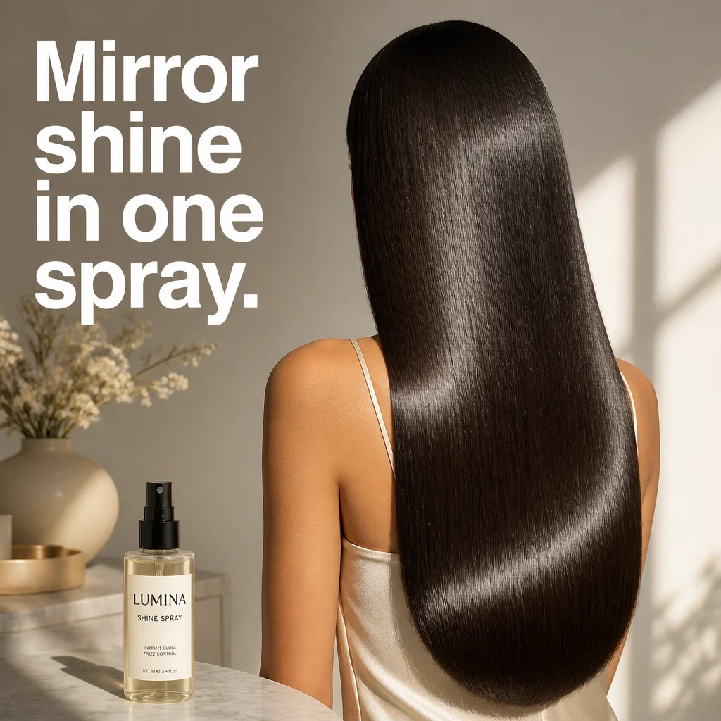 Ouai ad concept example: The High-Gloss Finish