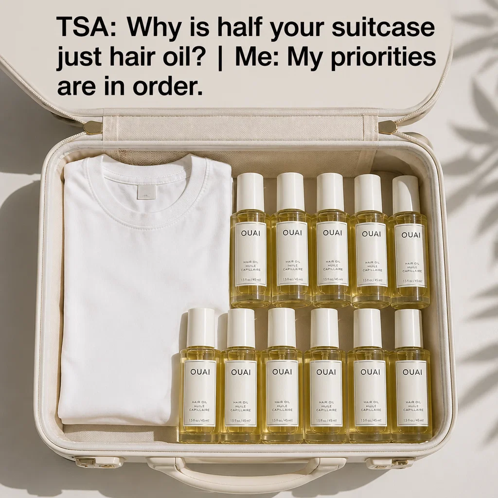 Ouai meme ad example: The Travel Carry-On