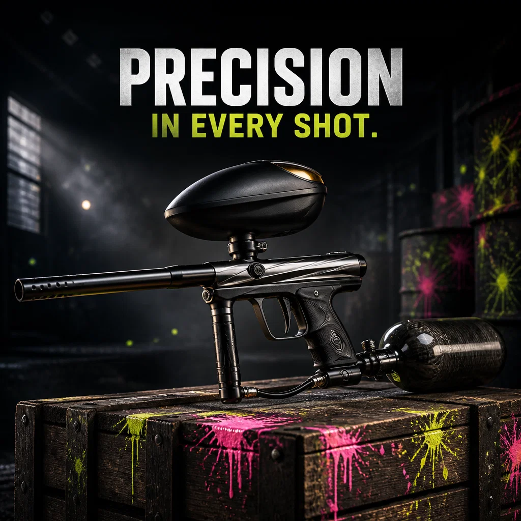 Paintball ad concept example: Precision Performance