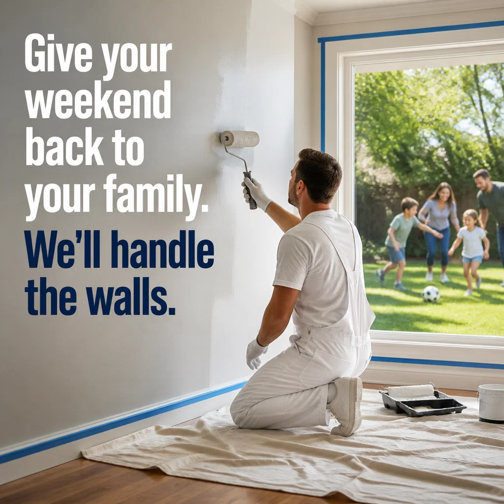 Painting Company ad concept example: The Weekend Warrior's Rescue