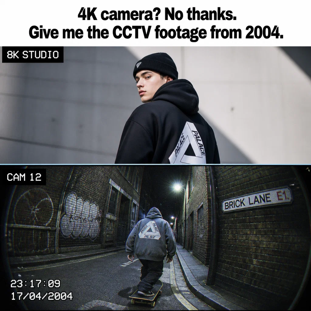 Palace meme ad example: The Lookbook Aesthetic