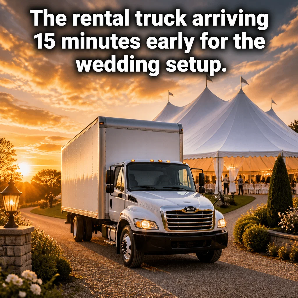 Party Rental meme ad example: The Punctuality Hero