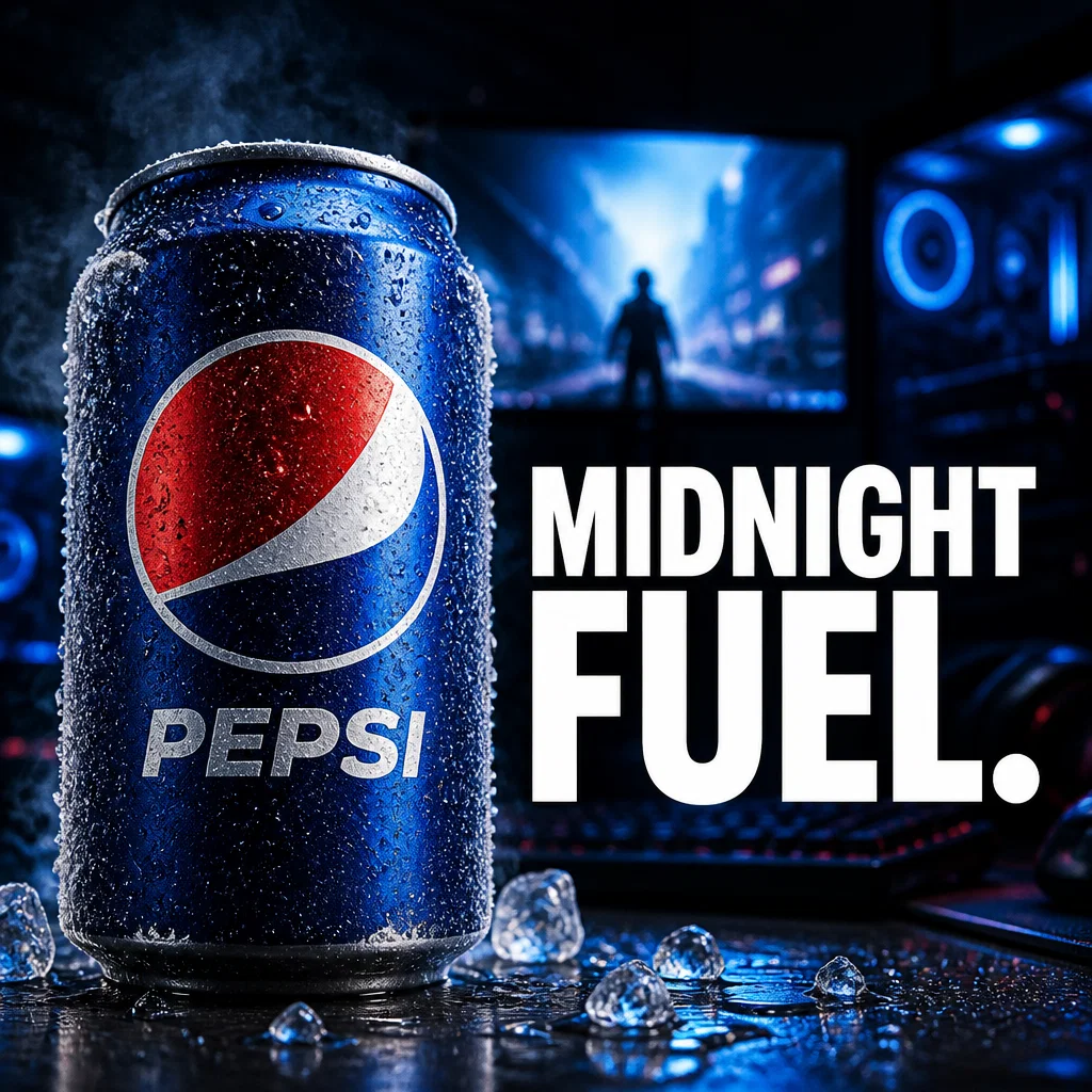 Pepsi ad concept example: The Midnight Snack