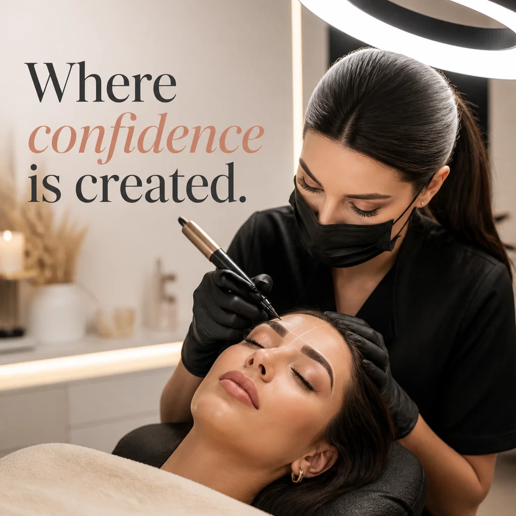 Permanent Makeup ad concept example: The Final Flourish