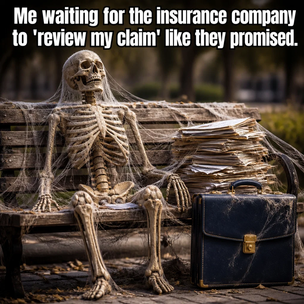 Personal Injury Lawyer meme ad example: The Ghosting Adjuster