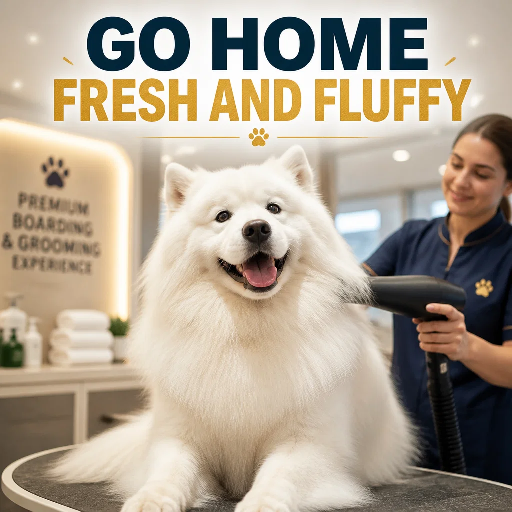Pet Boarding ad concept example: The Spa Finish