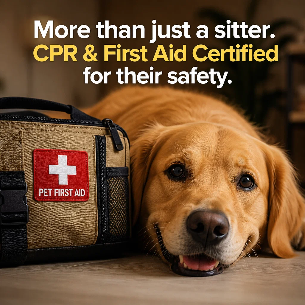 Pet Sitting ad concept example: The First Aid Professional