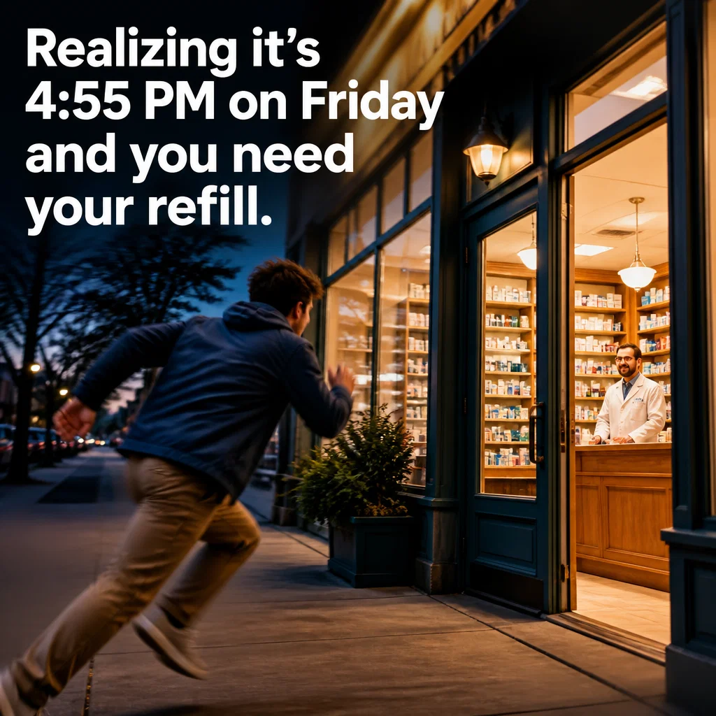 Pharmacy meme ad example: The Friday Refill