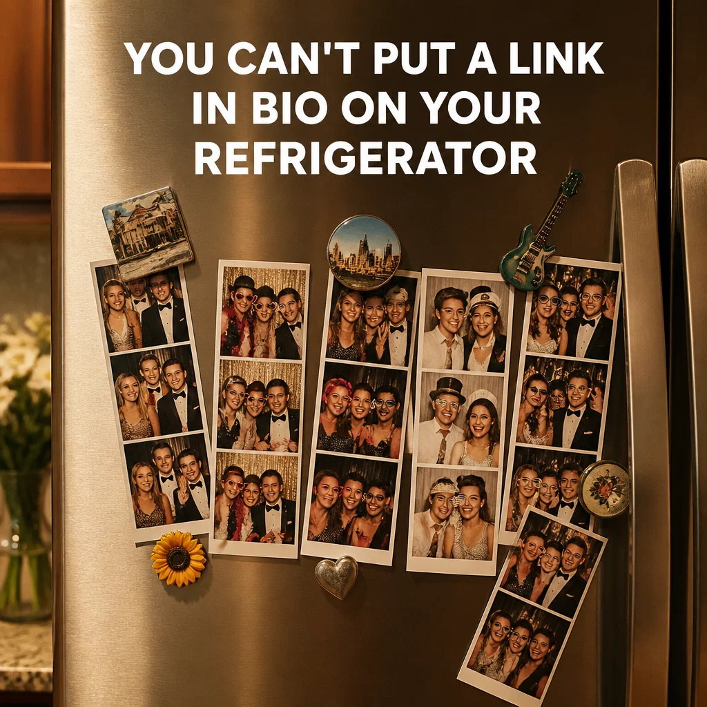 Photo Booth meme ad example: The Instant Print Magic