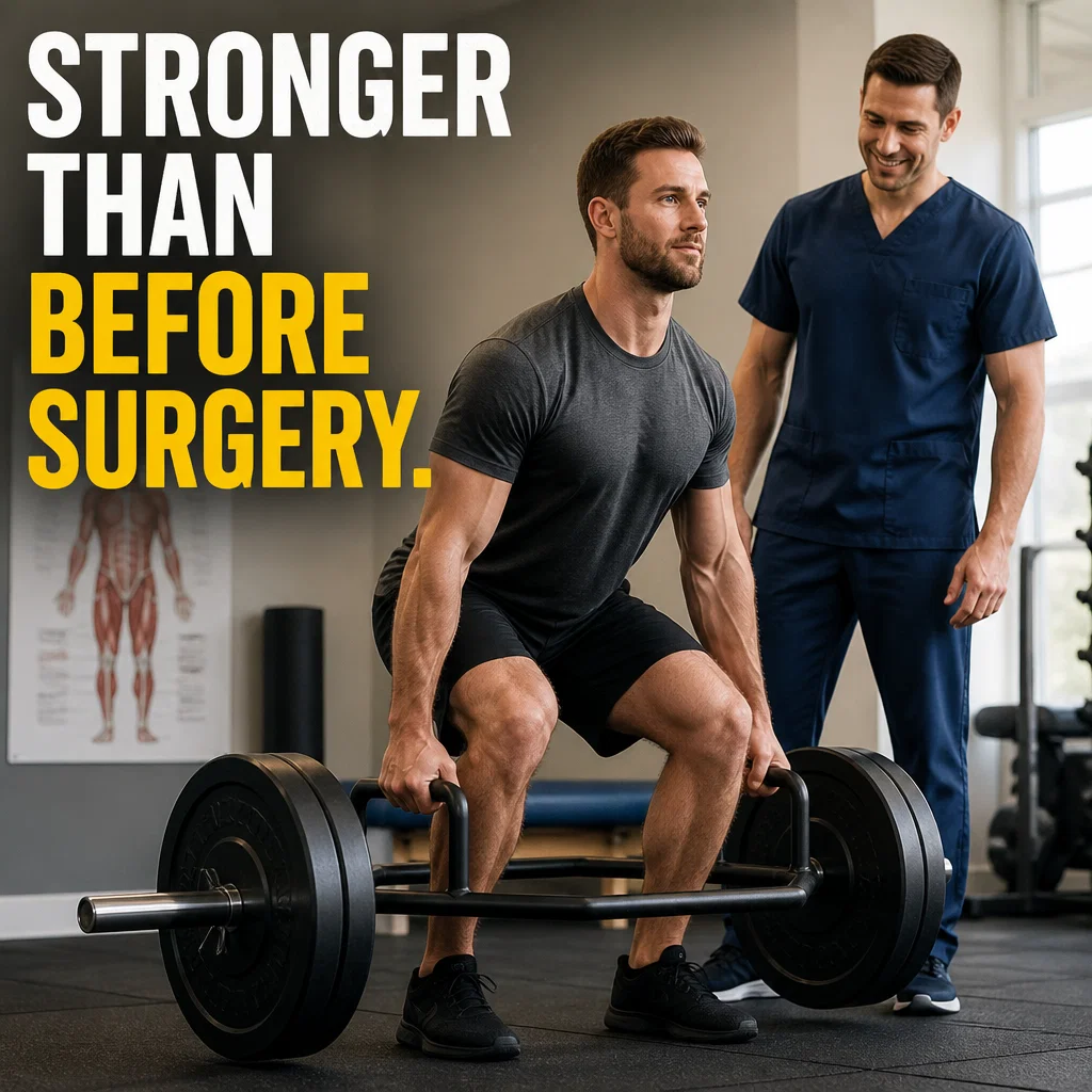 Physical Therapy ad concept example: Strength Rebuilt