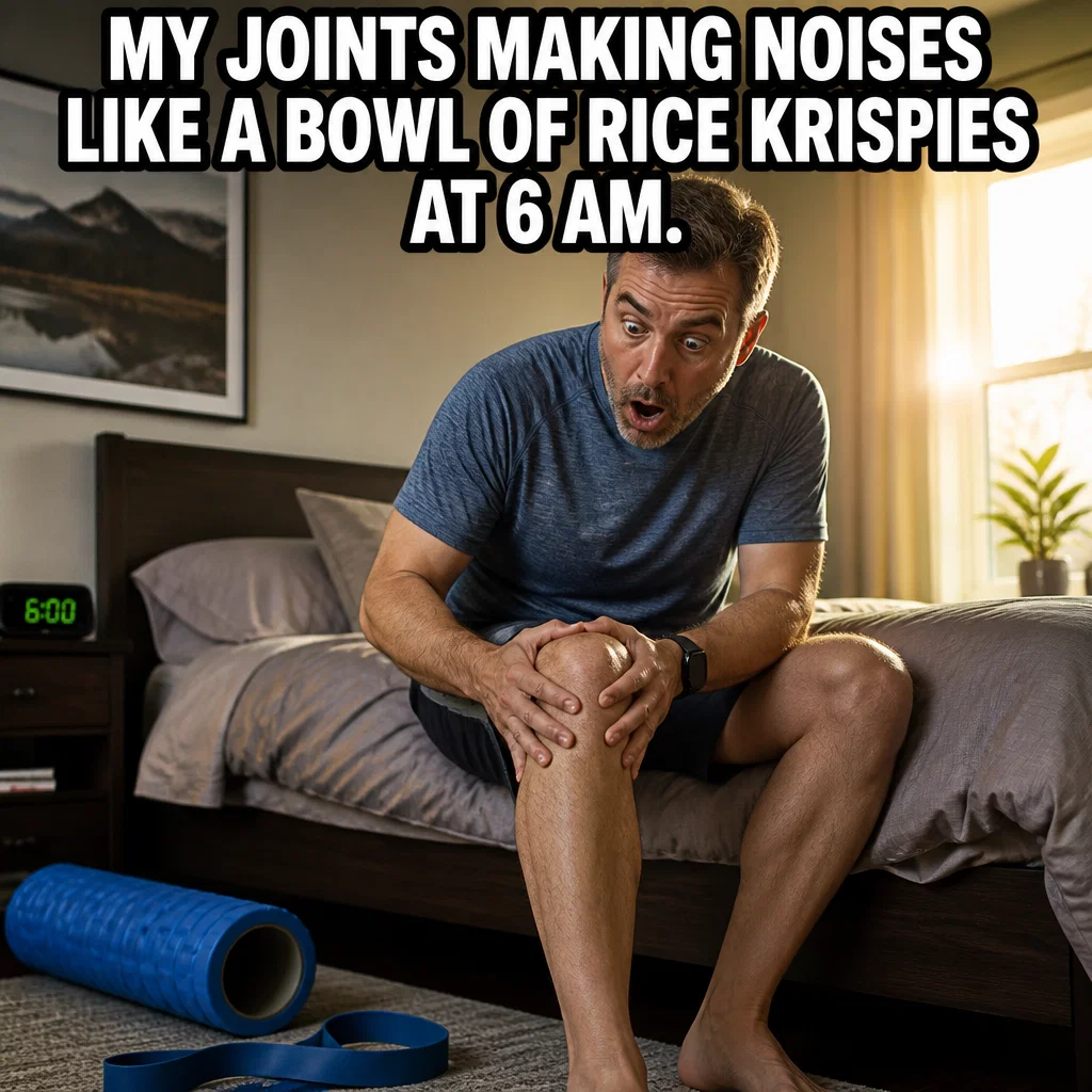 Physical Therapy meme ad example: Morning Stiffness
