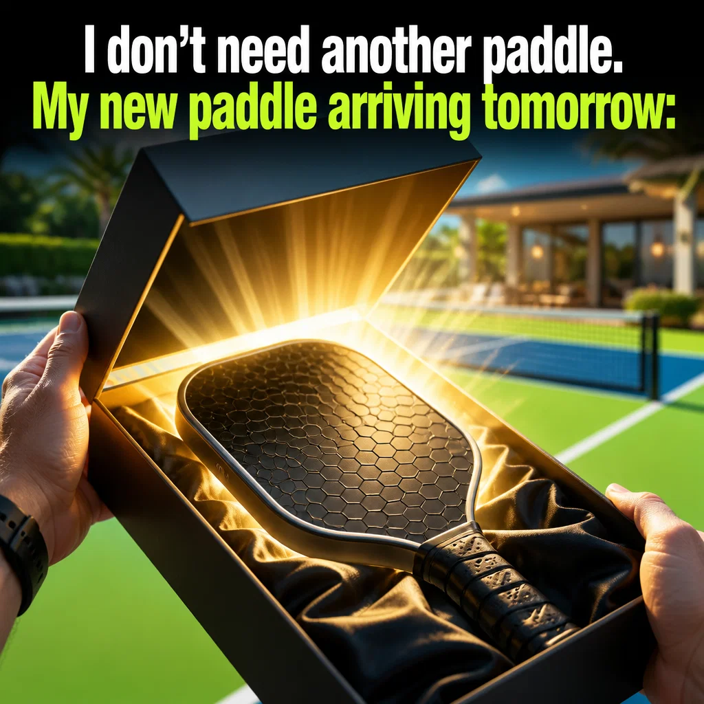 Pickleball Club meme ad example: The Paddle Addiction