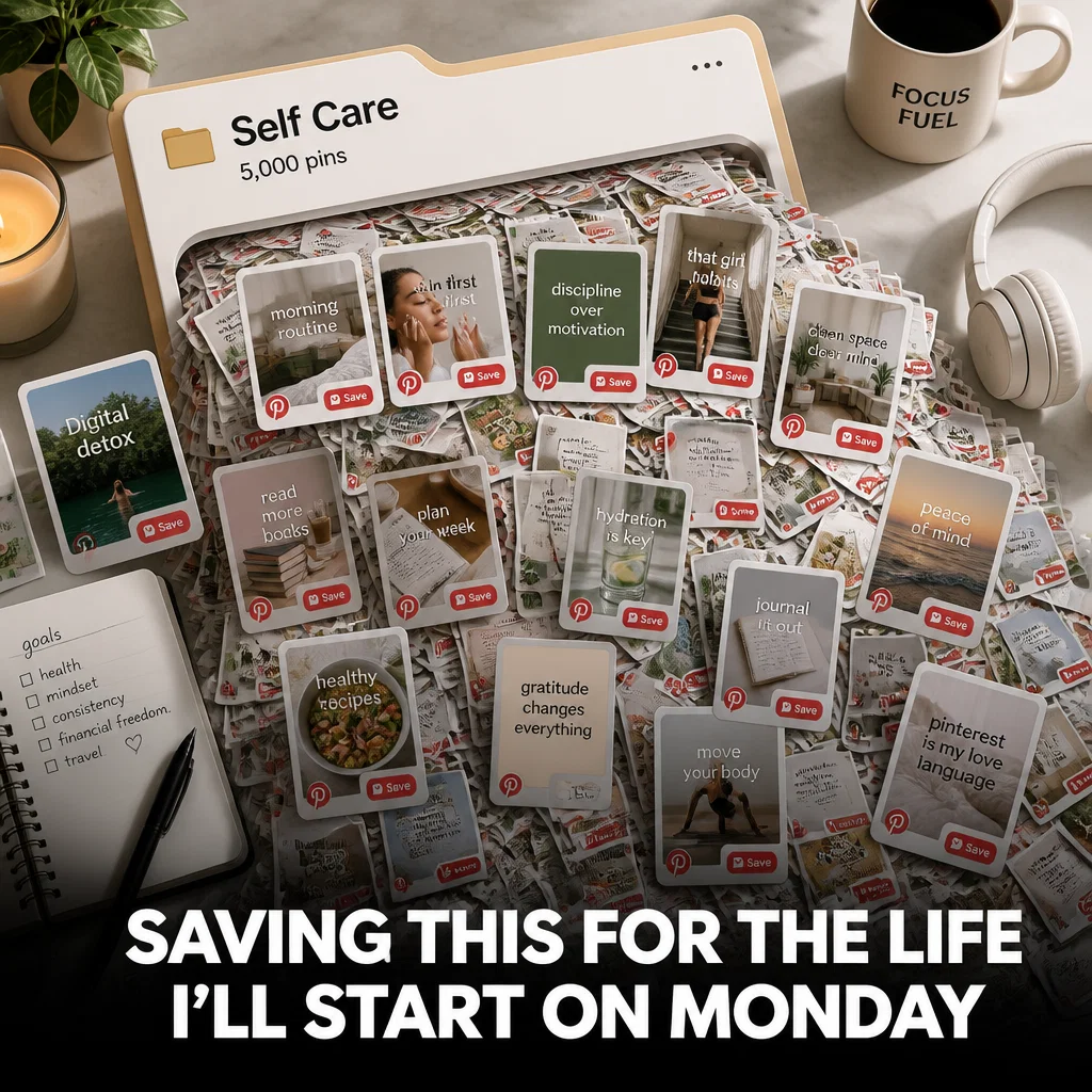 Pinterest meme ad example: The 'Saved' Graveyard