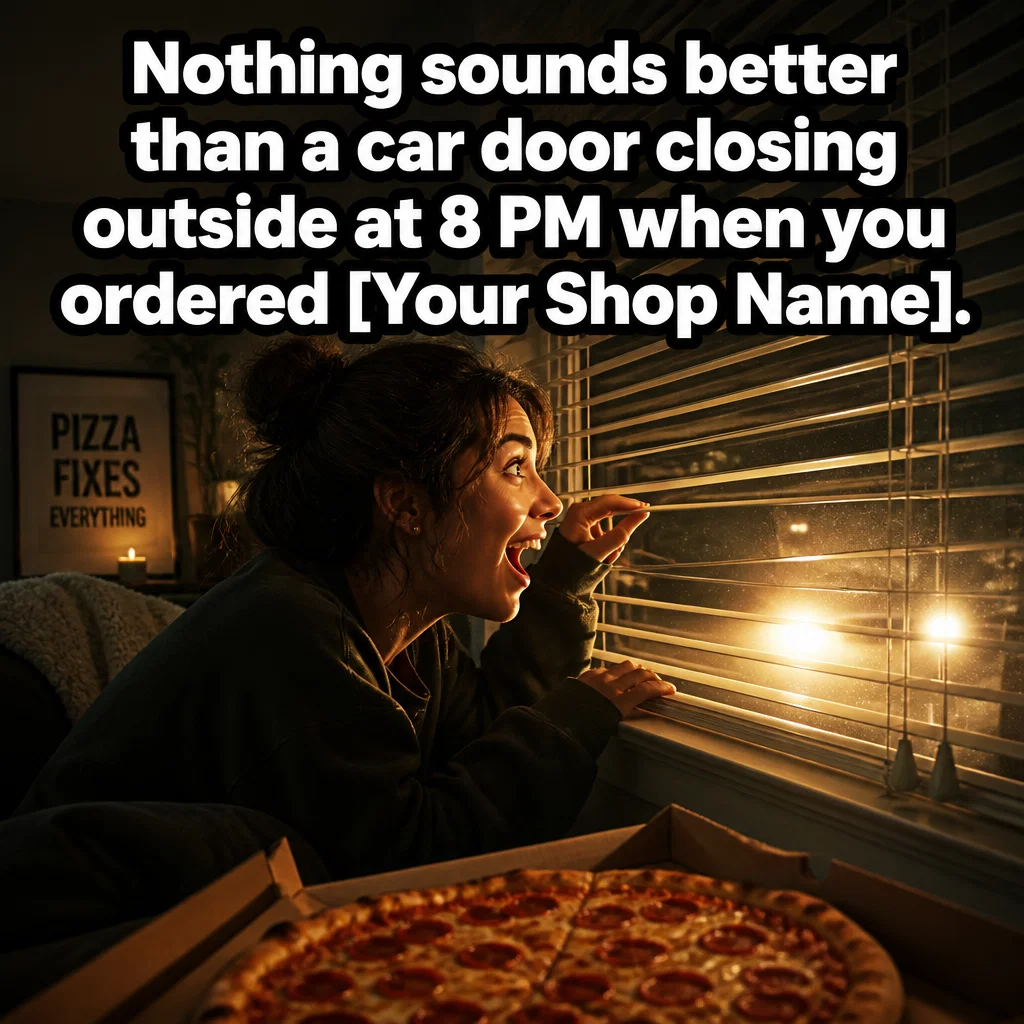 Pizza meme ad example: The Hero's Arrival