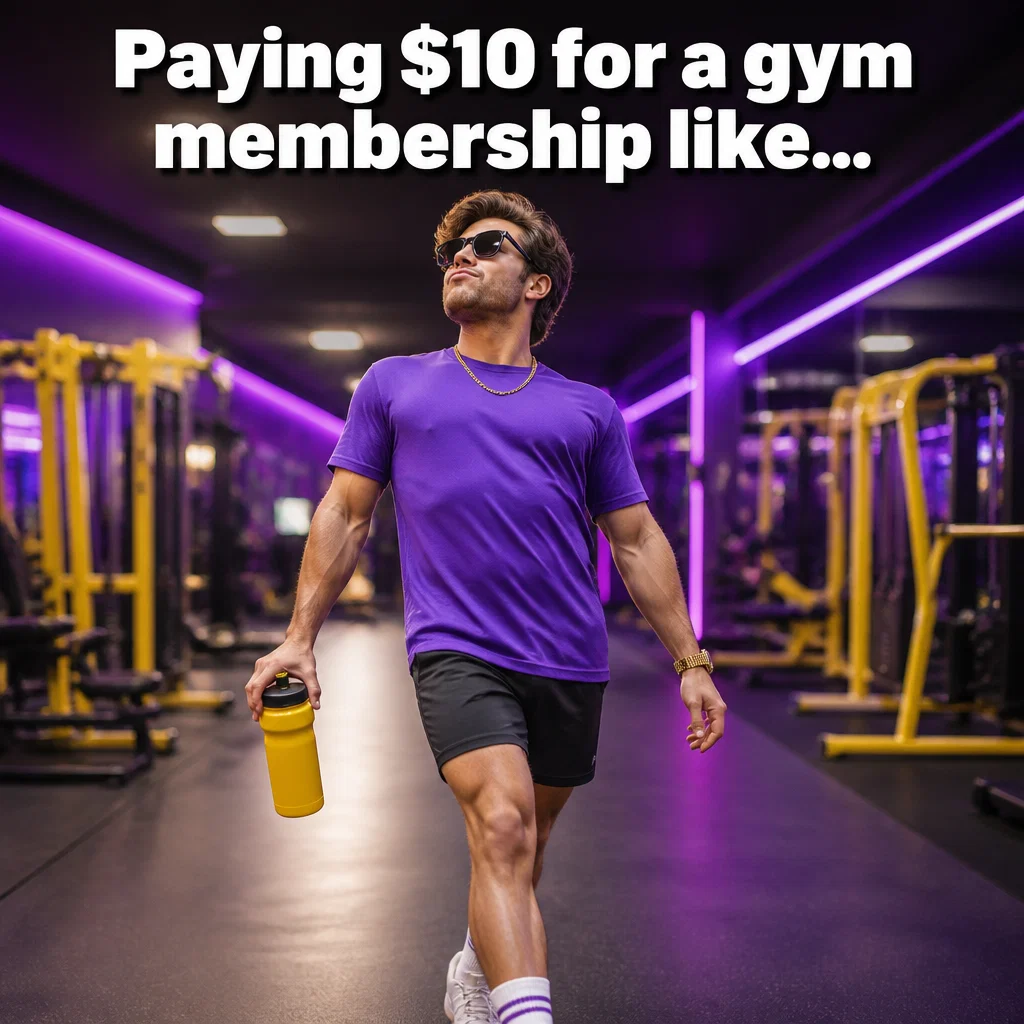 Planet Fitness meme ad example: The $10 Membership