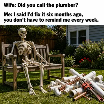 Plumbing meme ad example: The Husband's Promise